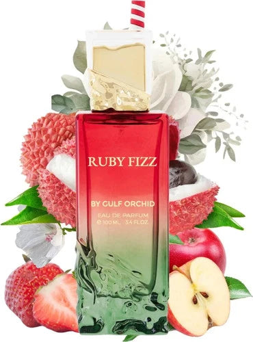 Gulf Orchid Ruby Fizz Eau de Parfum 100 ml Unisex – Fruchtig Süßer Luxus Duft – Frischer Langanhaltender Duft für Damen und Herren