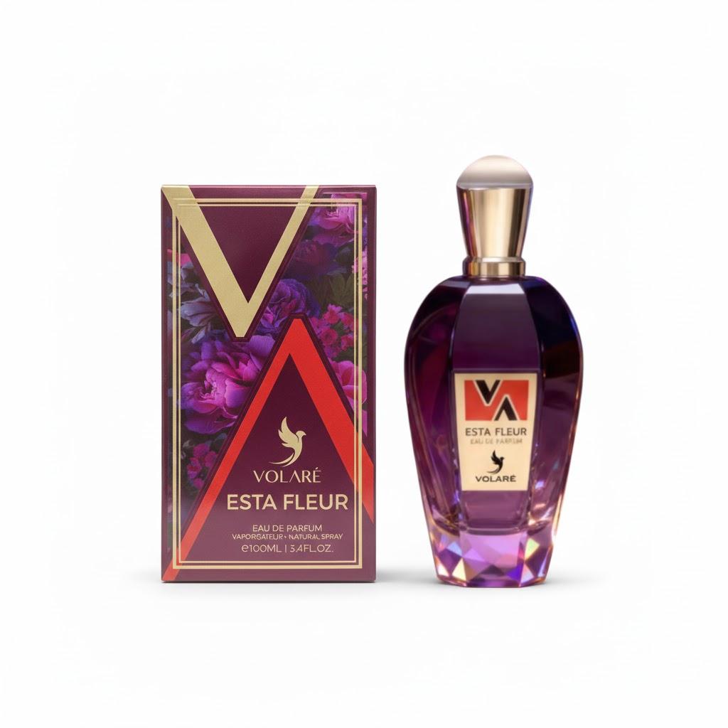 Volare Esta Fleur Eau de Parfum 100 ml Damen – Blumig Frischer Eleganter Duft – Langanhaltendes Parfum