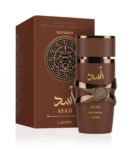 Lattafa Asad Bourbon Eau de Parfum 100 ml Herren – Würzig Süßer Bourbon Duft – Intensives & Langanhaltendes Männer Parfum