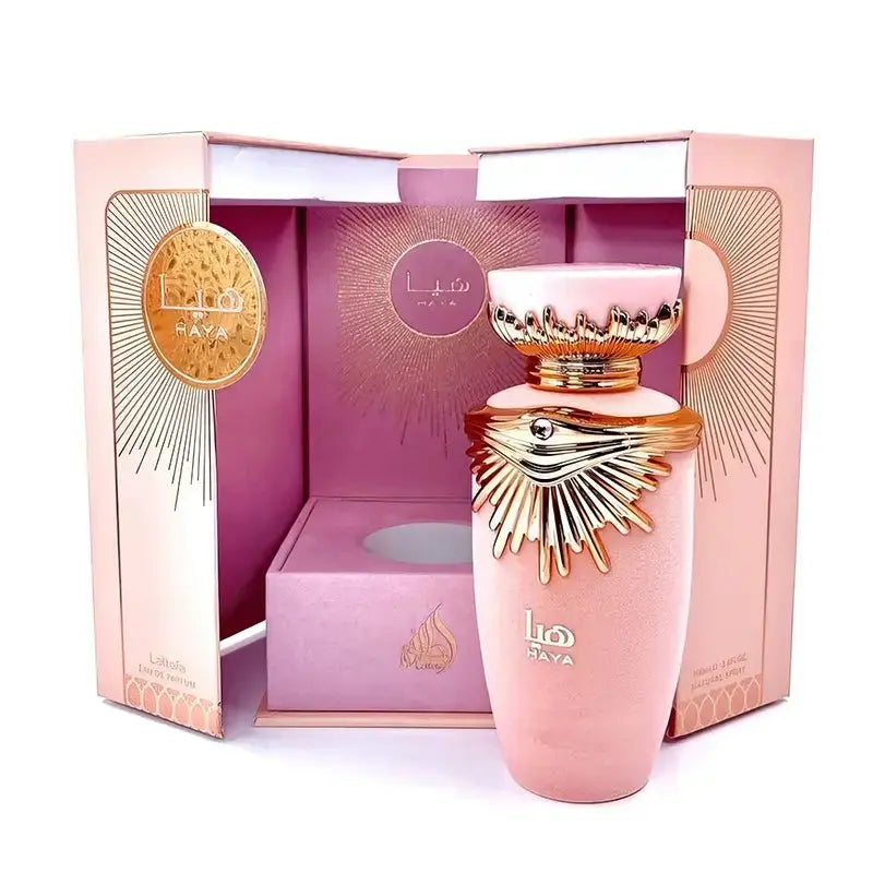 Lattafa Haya Eau de Parfum 100 ml Damen – Blumig Süßer Duft mit Vanille & Früchten – Langanhaltendes Frauen Parfum