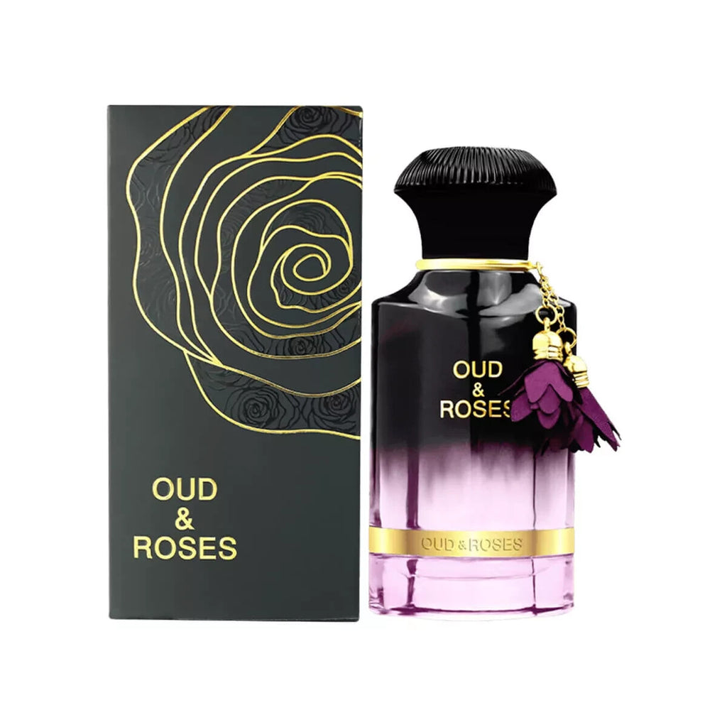 Ahmed Al Maghribi Oud & Roses Eau de Parfum 60 ml Unisex – Blumig Orientalischer Duft mit Rose & Oud – Langanhaltendes Parfum