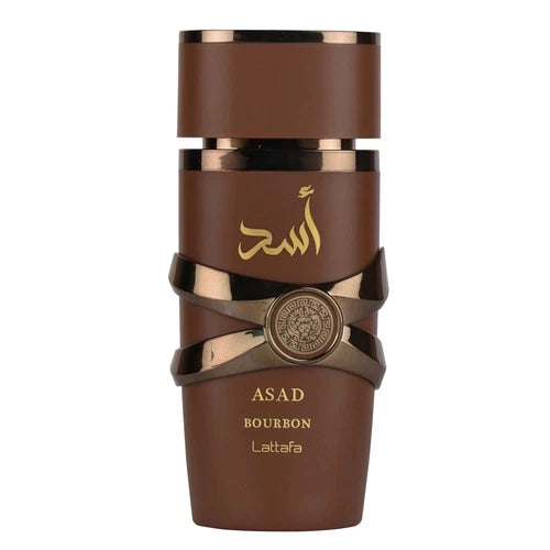 Lattafa Asad Bourbon Eau de Parfum 100 ml Herren – Würzig Süßer Bourbon Duft – Intensives & Langanhaltendes Männer Parfum