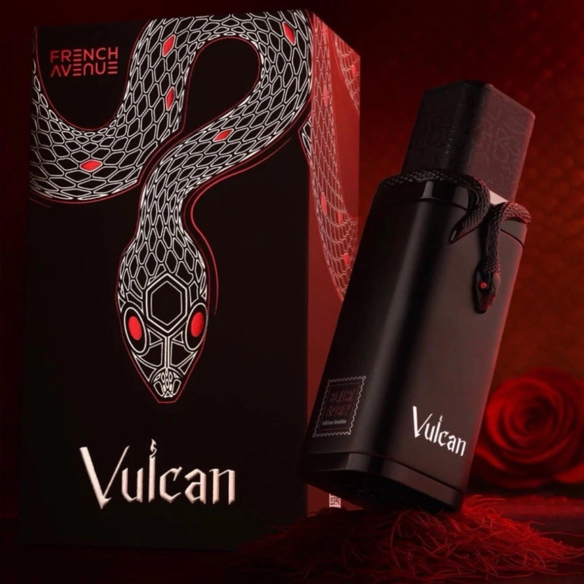 French Avenue Vulcan Black Friday Extrait de Parfum 100 ml Herren – Leder Würziges Luxus Parfum mit Safran, Apfel & Zimt – Sehr Langanhaltend