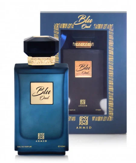 Ahmed Al Maghribi Blu Oud Eau de Parfum 100 ml Unisex – Frisch Aquatischer Oud Duft mit Zitrus & Holz – Langanhaltendes Parfum